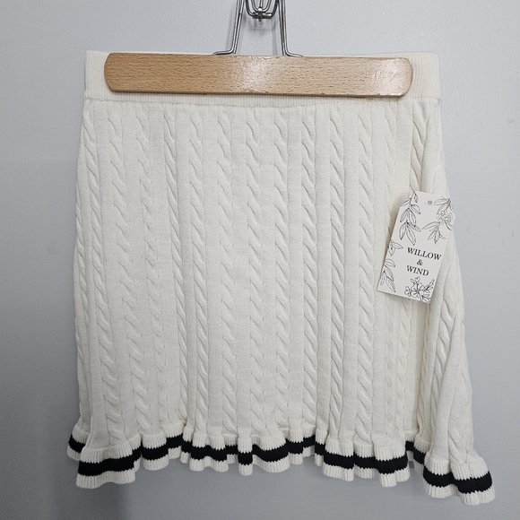 Willow & Wind Ivory Cable Knit Sweater and Skirt Set - Picture 4 of 4